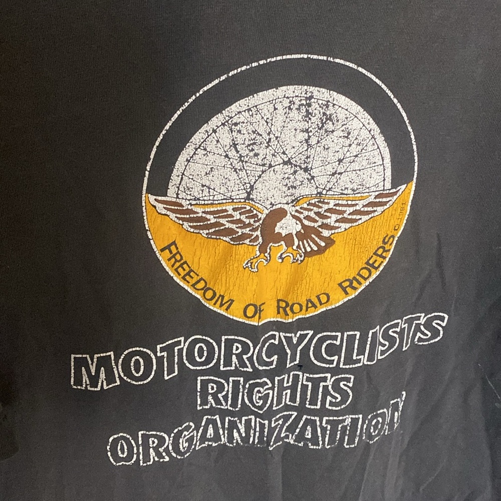 Vintage Freedom of Road Riders motorcycle organization single stitch USA large - Picture 2 of 10